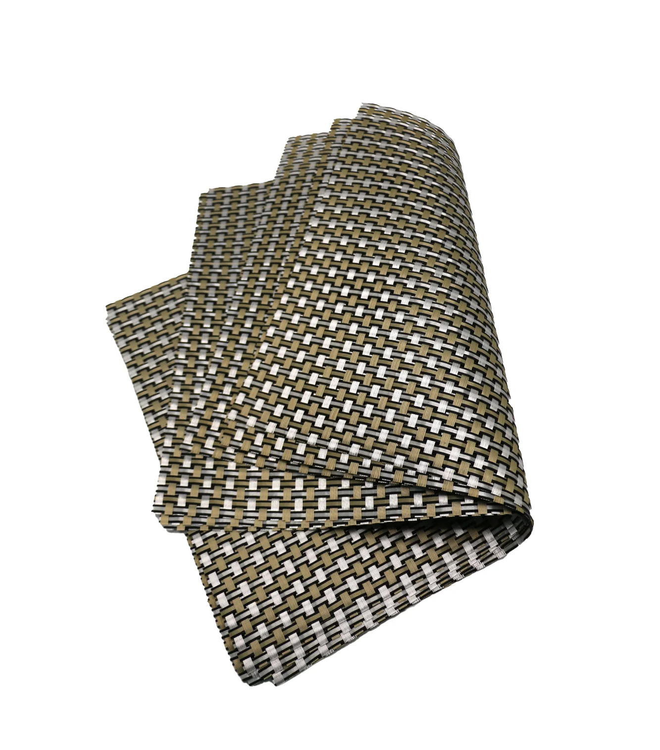 pvc table mat 1pc 45x12cm golden & white shade china d035 - Image 2
