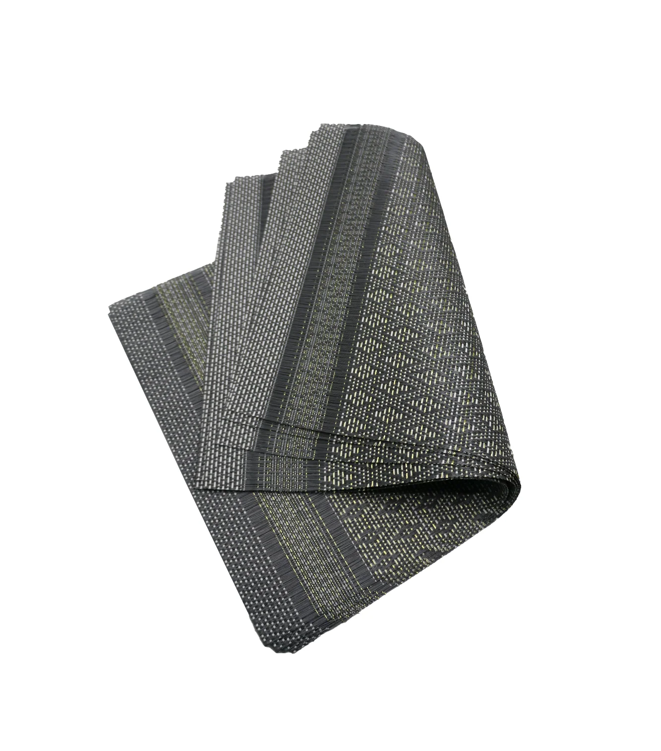 pvc table mat 1pc 45x12cm grey & golden shade china d033 - Image 2