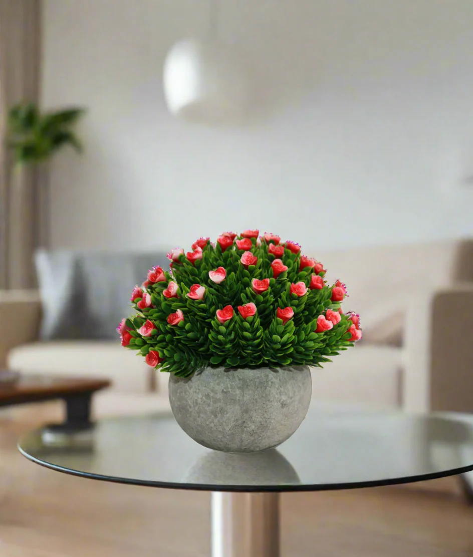 red rose flower with ceramic pot china 425-3