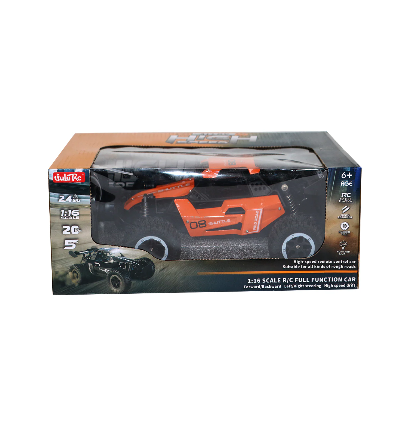 remote control car chargeable 1:16 with music & light 20km/h t396 - Image 2