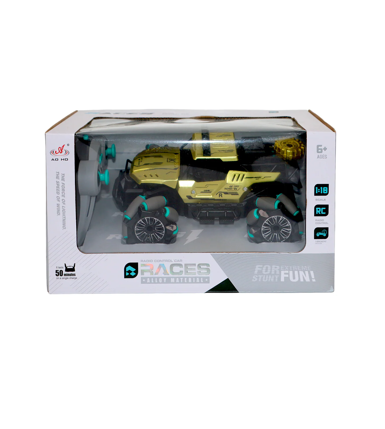 remote control jeep chargeable 1:18 with music & light 18km/h - Image 2