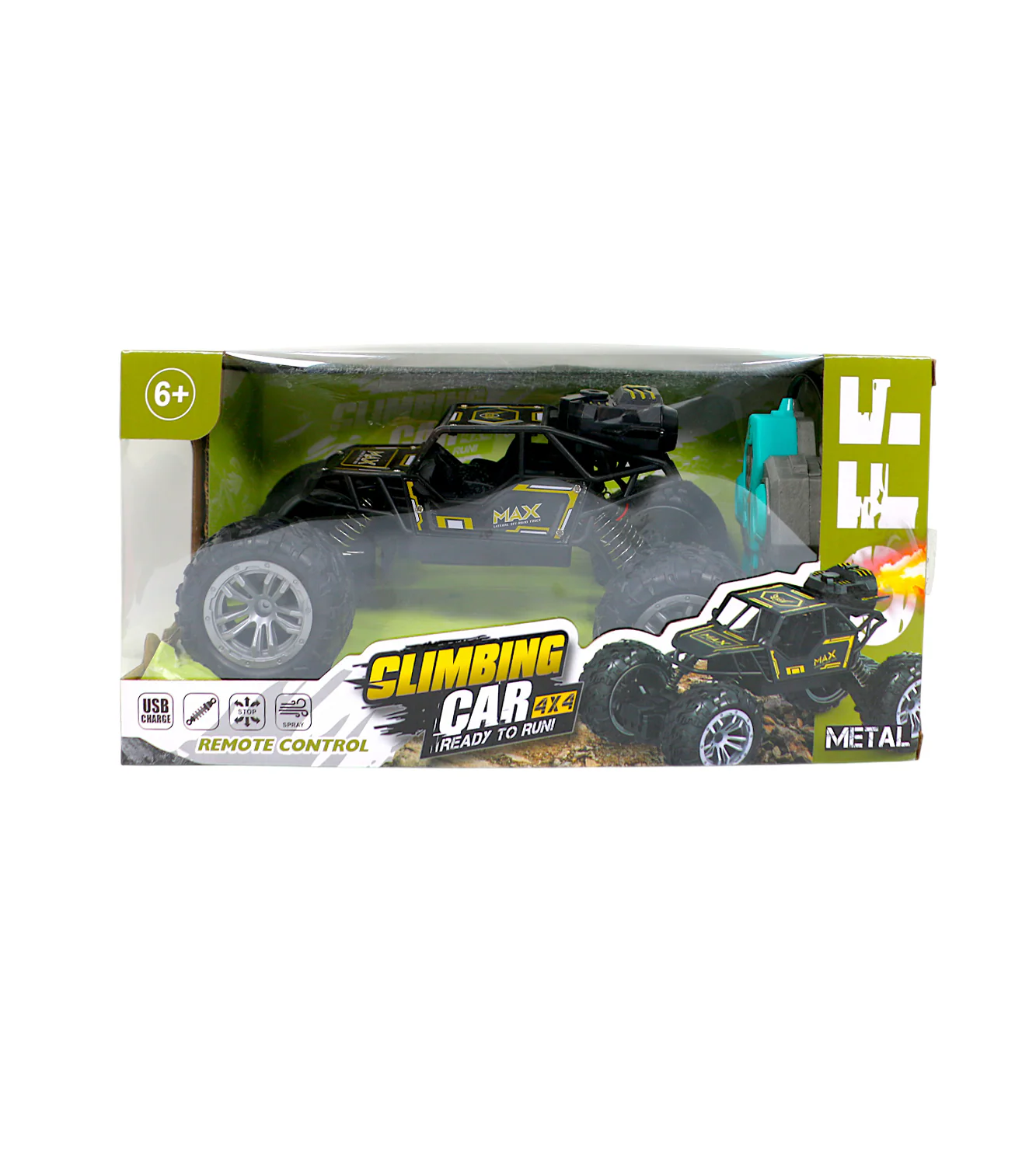remote control off-road jeep 4x4 chargeable with spray, music & lights - Image 2