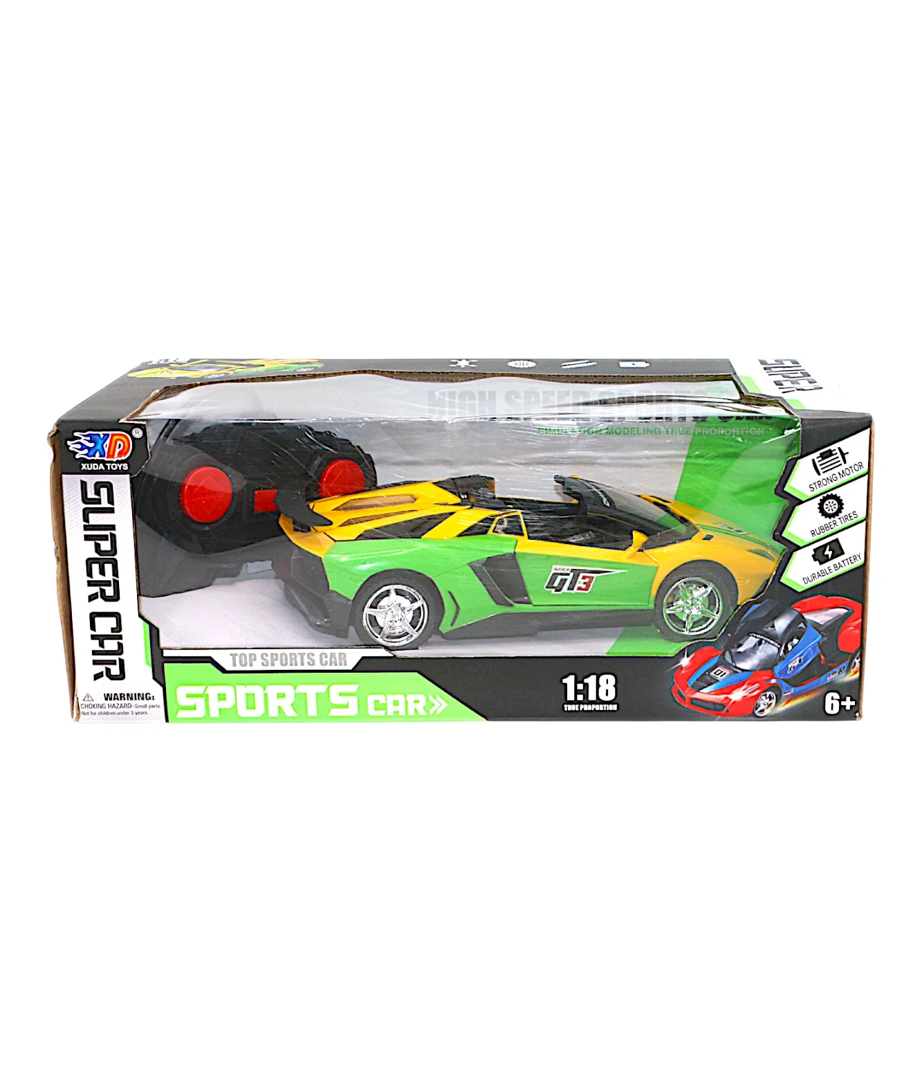 remote control sports car with music & light 1:18 t268 - Image 2