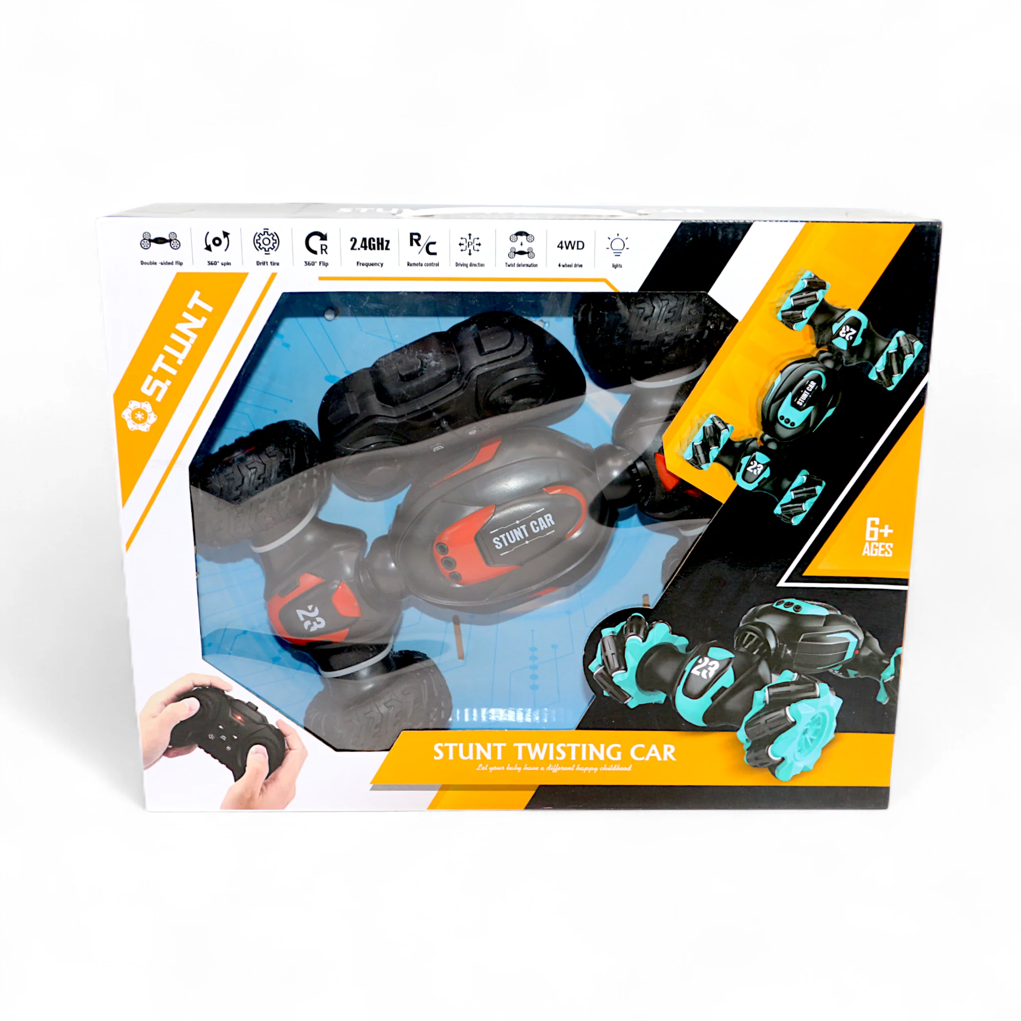 remote control stunt car chargeable with music, lights & usb t - Image 2