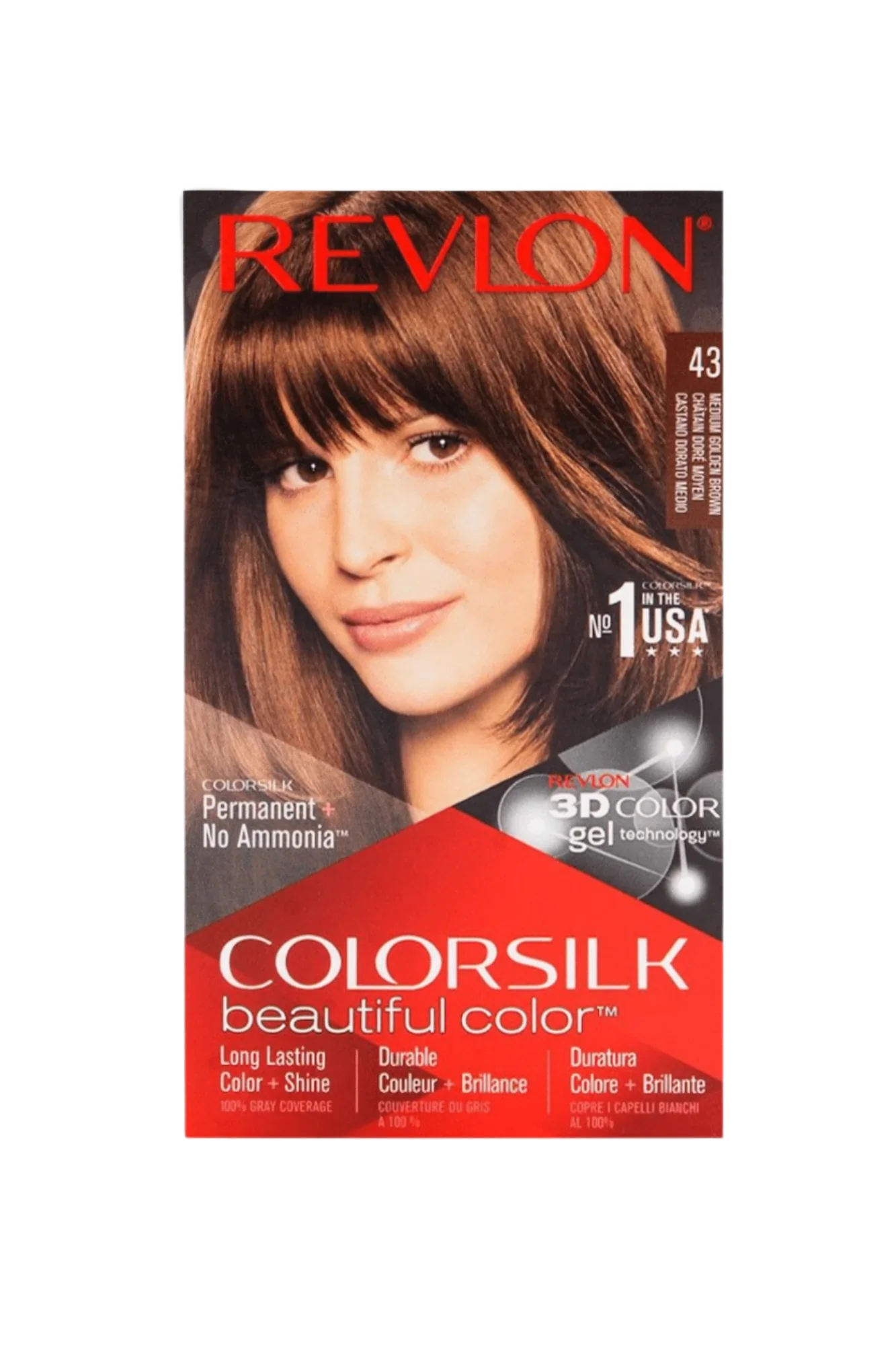 revlon hair color medium golden brown 43