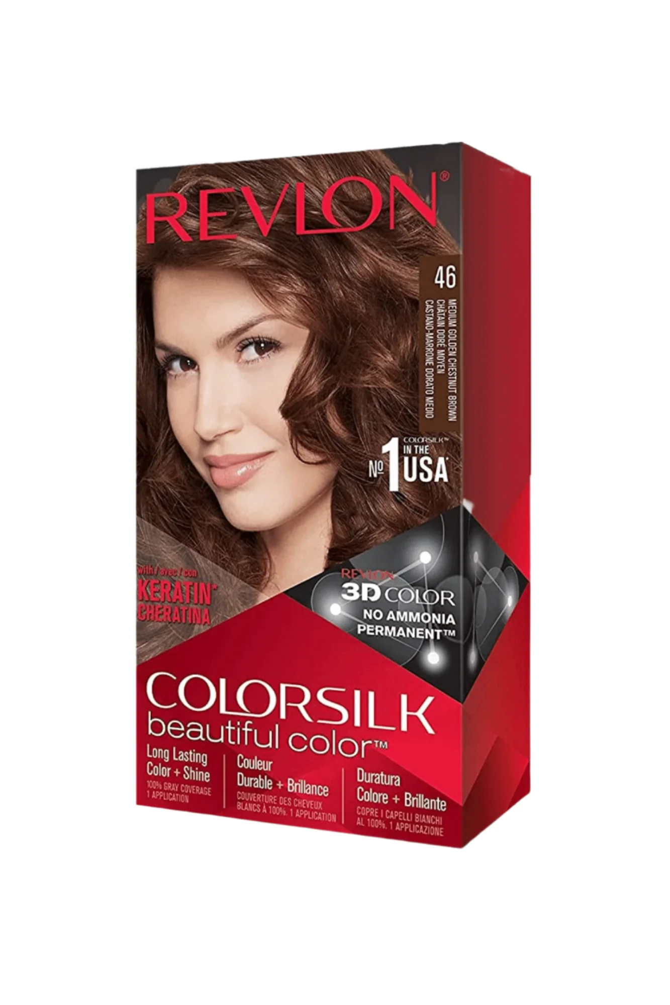 revlon hair color medium golden chestnut brown 46