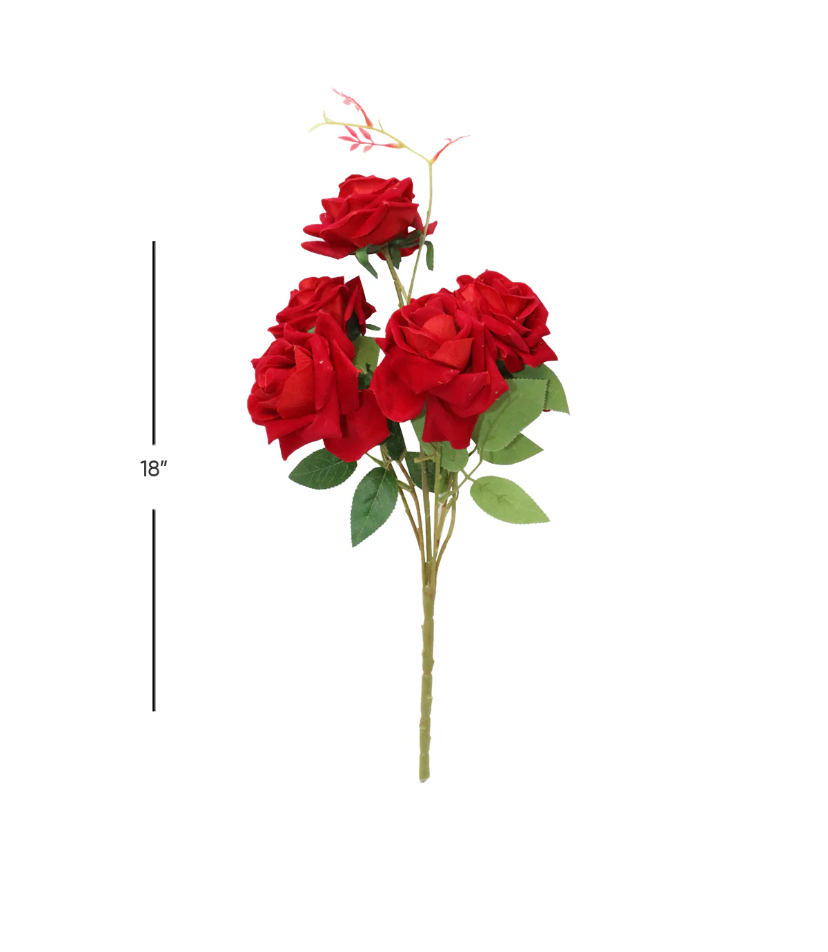 rose flower bunch red 18'' china 876-25 - Image 2