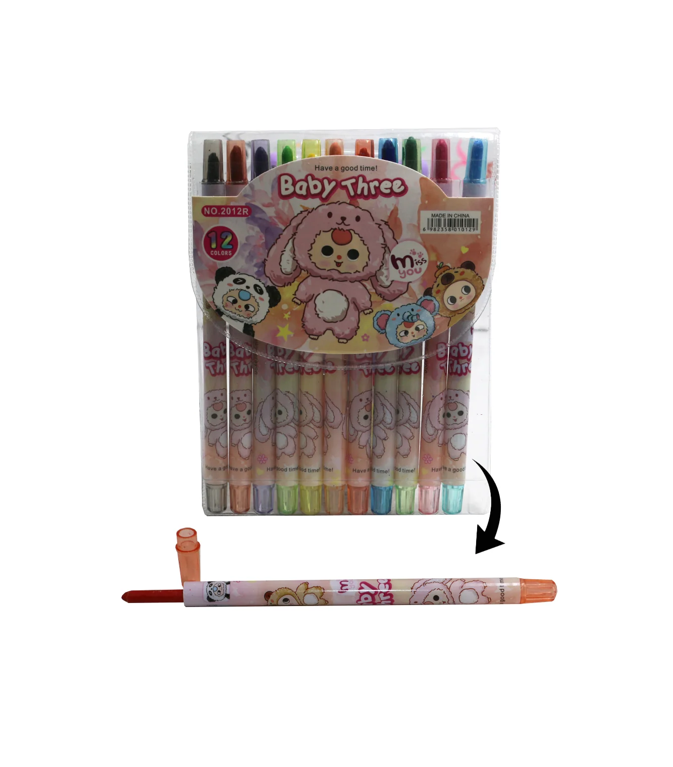 rotating crayon baby big three large 12pc china 2012r