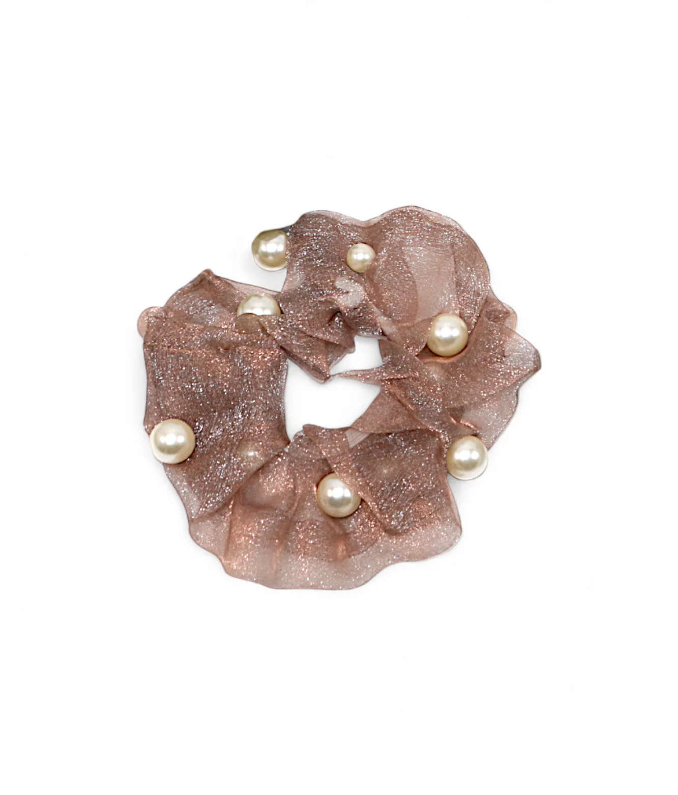 scrunchies mix color with pearls china - Image 3
