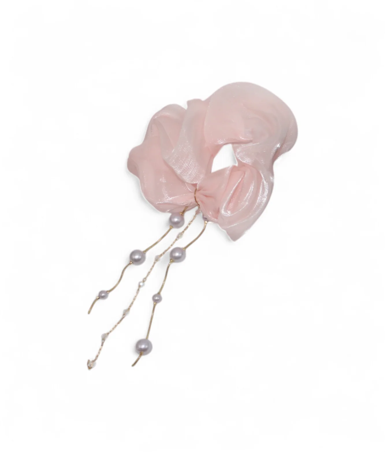scrunchies mix color with pearls china - Image 3