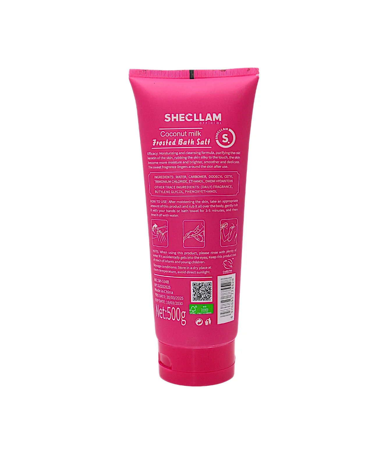 shecllam bath salt scrub 500g china sh-534b - Image 2