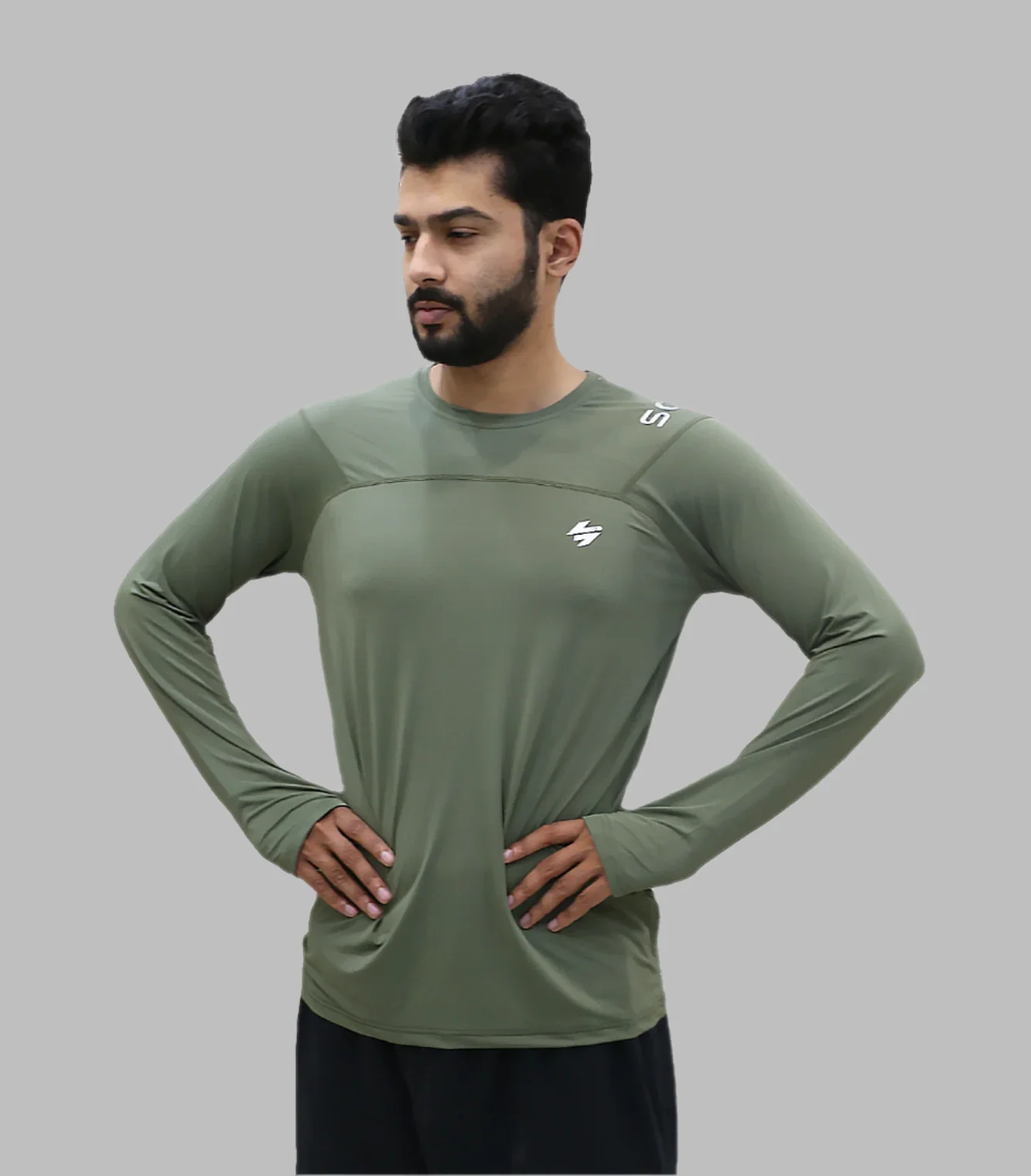 shirt full sleeve base layer green f2026 - Image 2