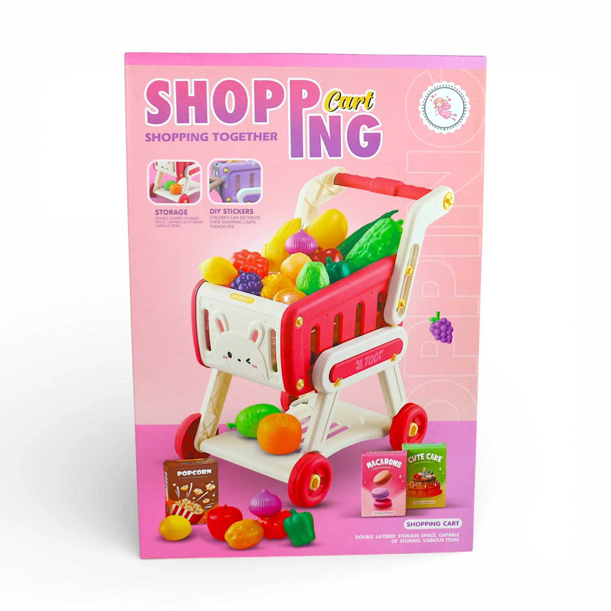 shopping cart with accessories colorful china - Image 2