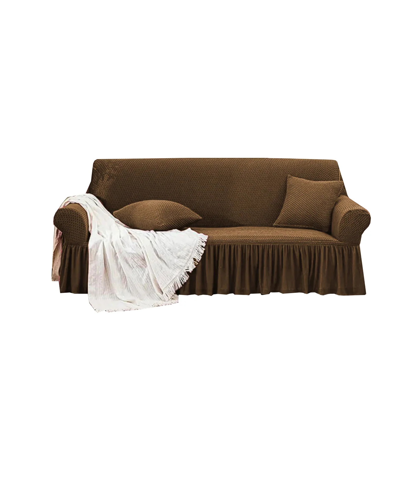 sofa cover 5seater maroon bubble - Image 2