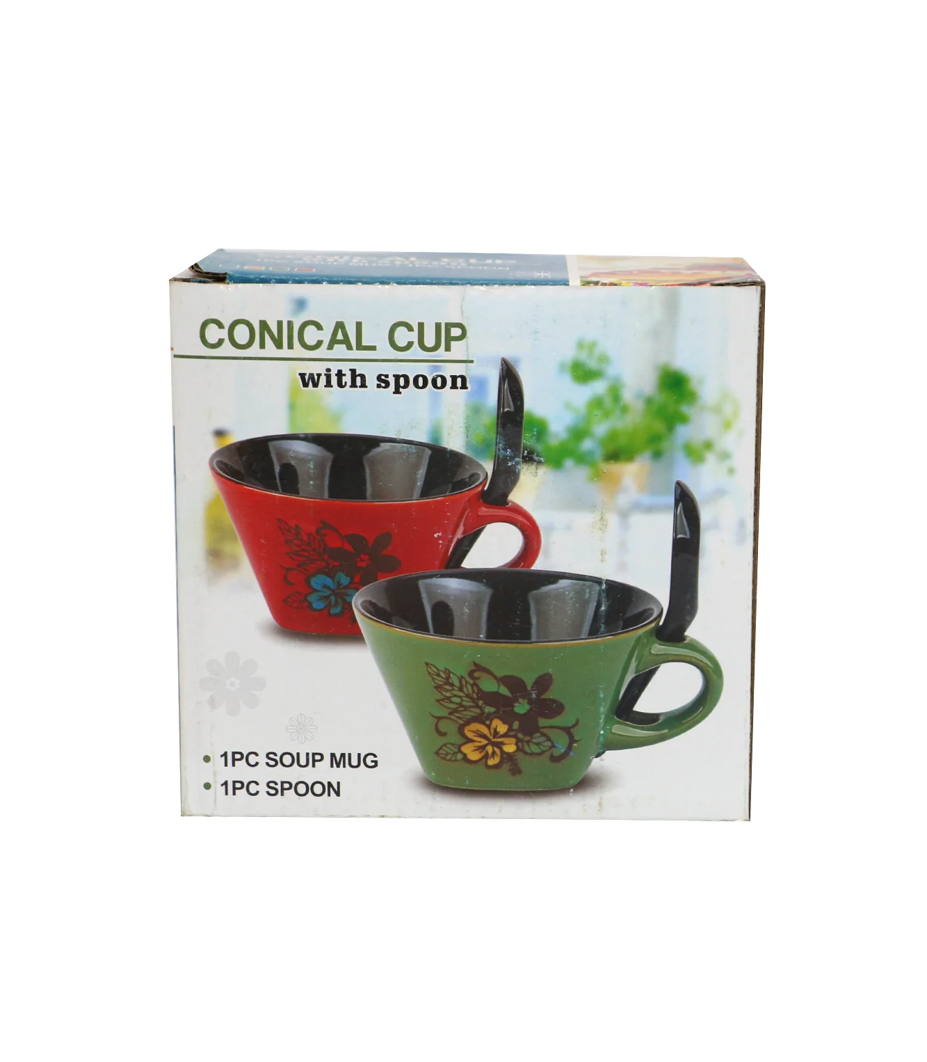 soup mug & spoon bc058 china - Image 3