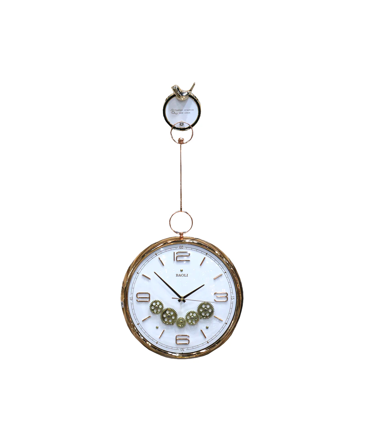 sparrow holder wall clock moving gear 22"x15" china 51134