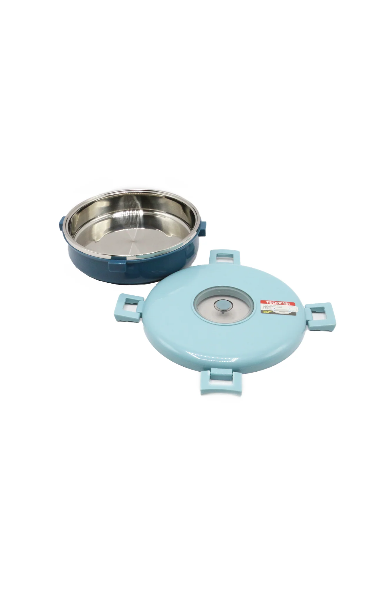 ss lunch box 920ml round china 6952 - Image 2