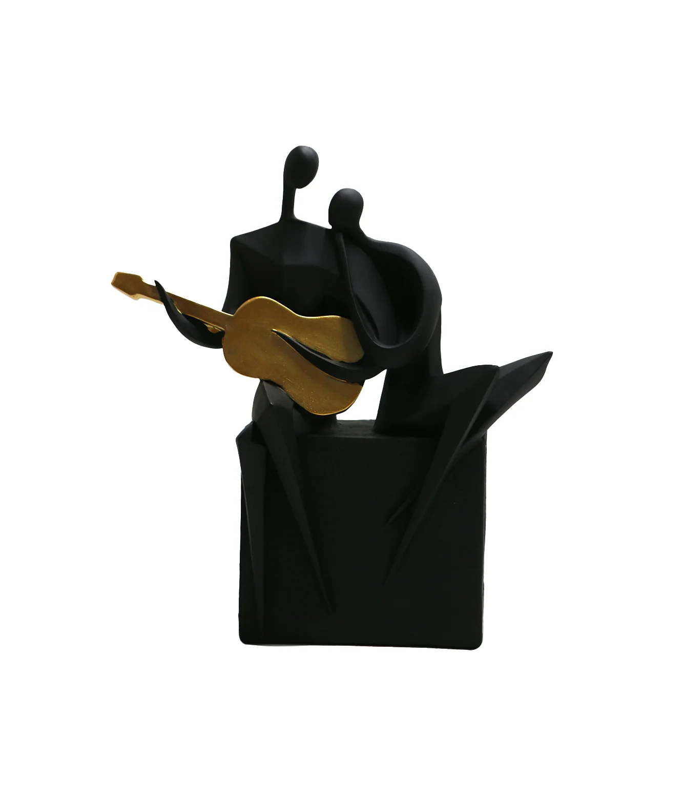 statue couple with guitar china (9.5"x8.5") - Image 2