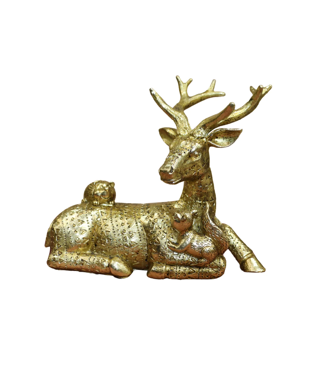 statue deer golden decorative 1190 6.5x8.5 - Image 2