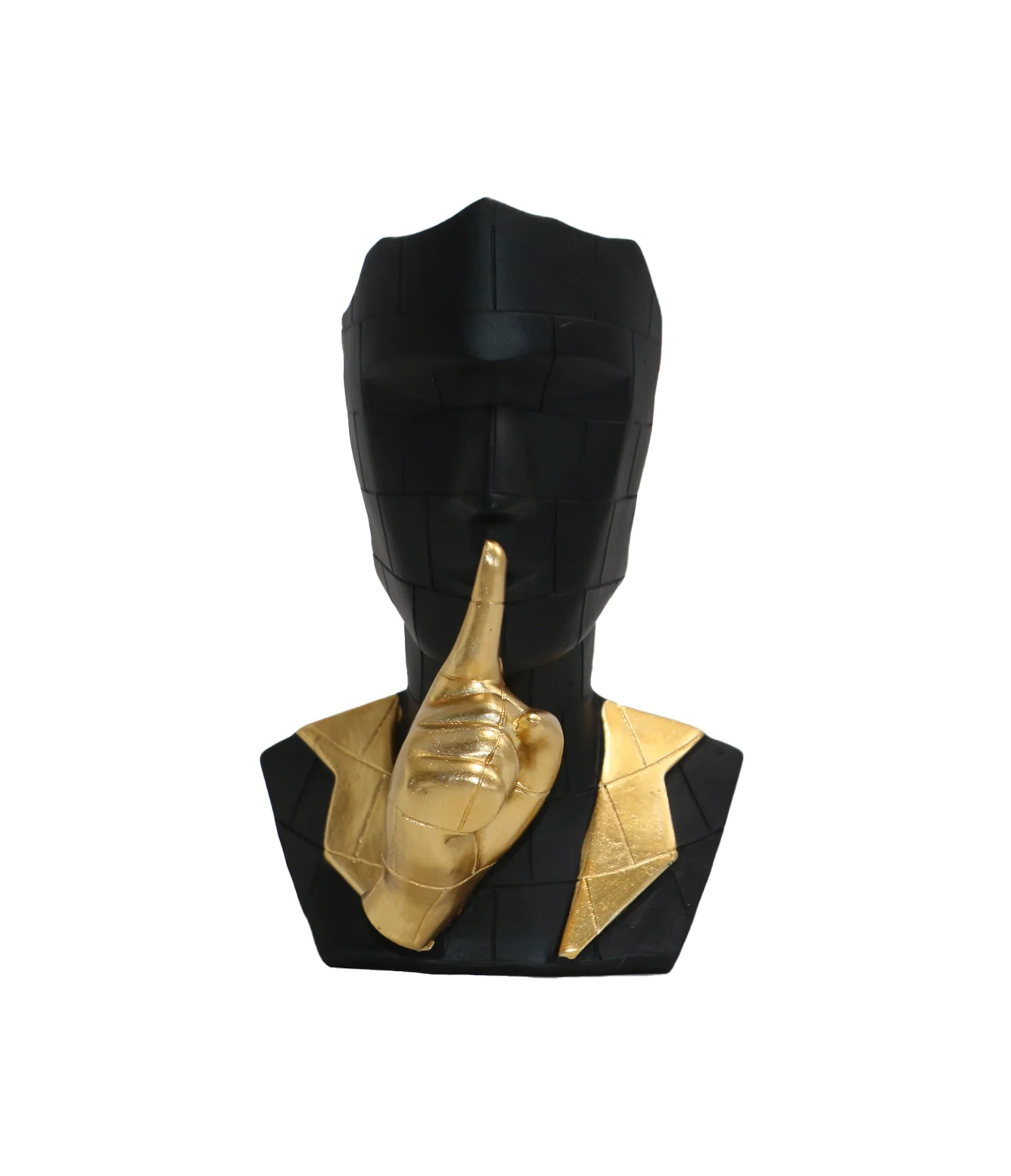 statue face black with golden hand china (7"x5") - Image 2
