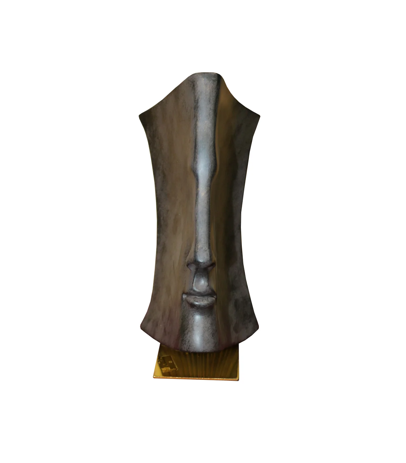 statue face & book large china brown 132a - Image 2