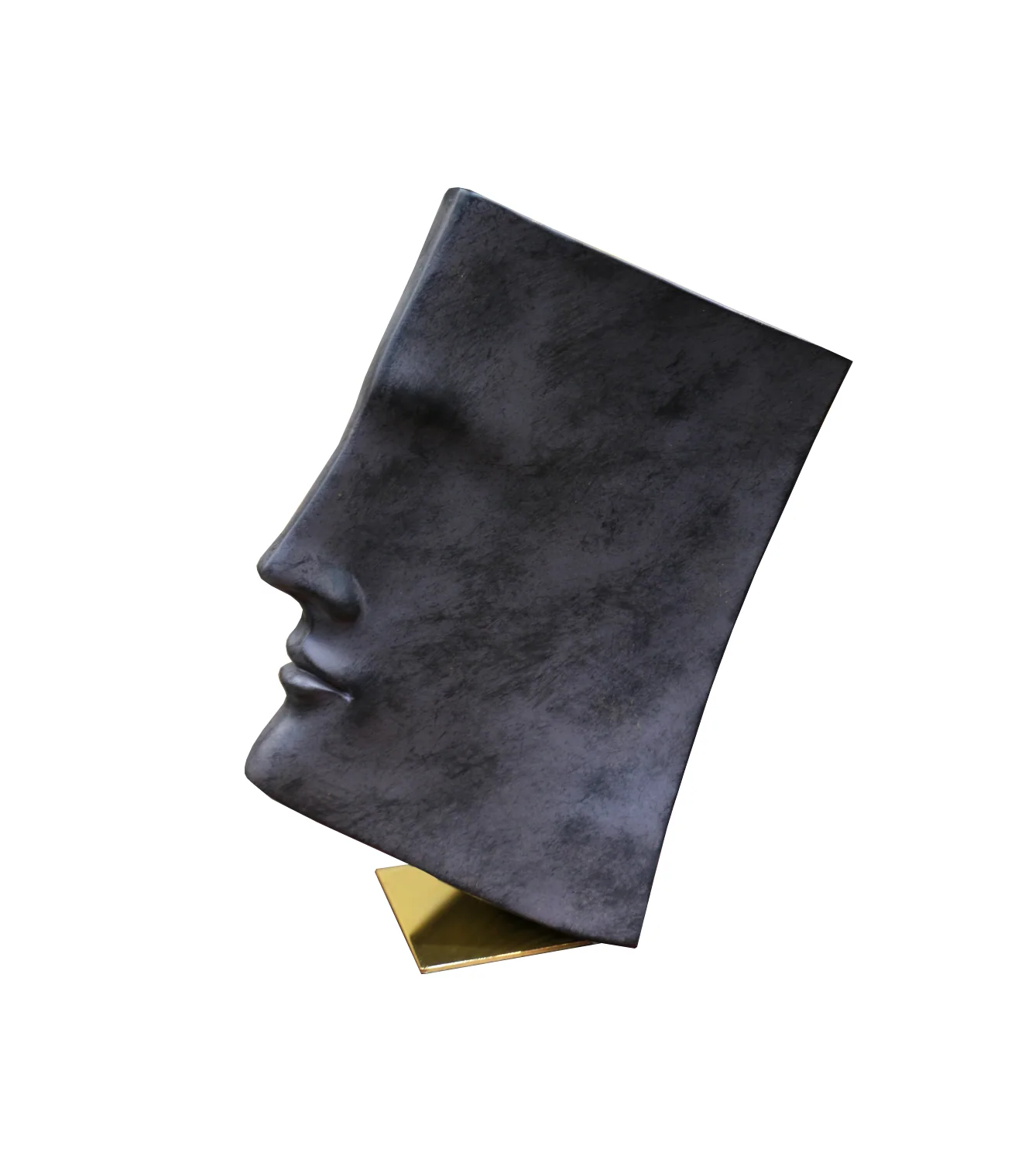 statue face & book large china brown 132a - Image 3
