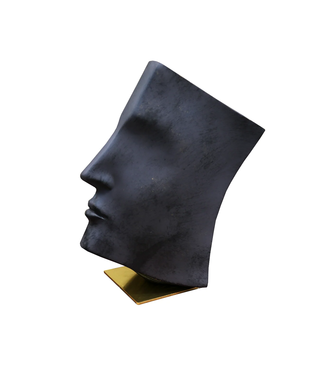 statue face & book small china brown 132a - Image 3