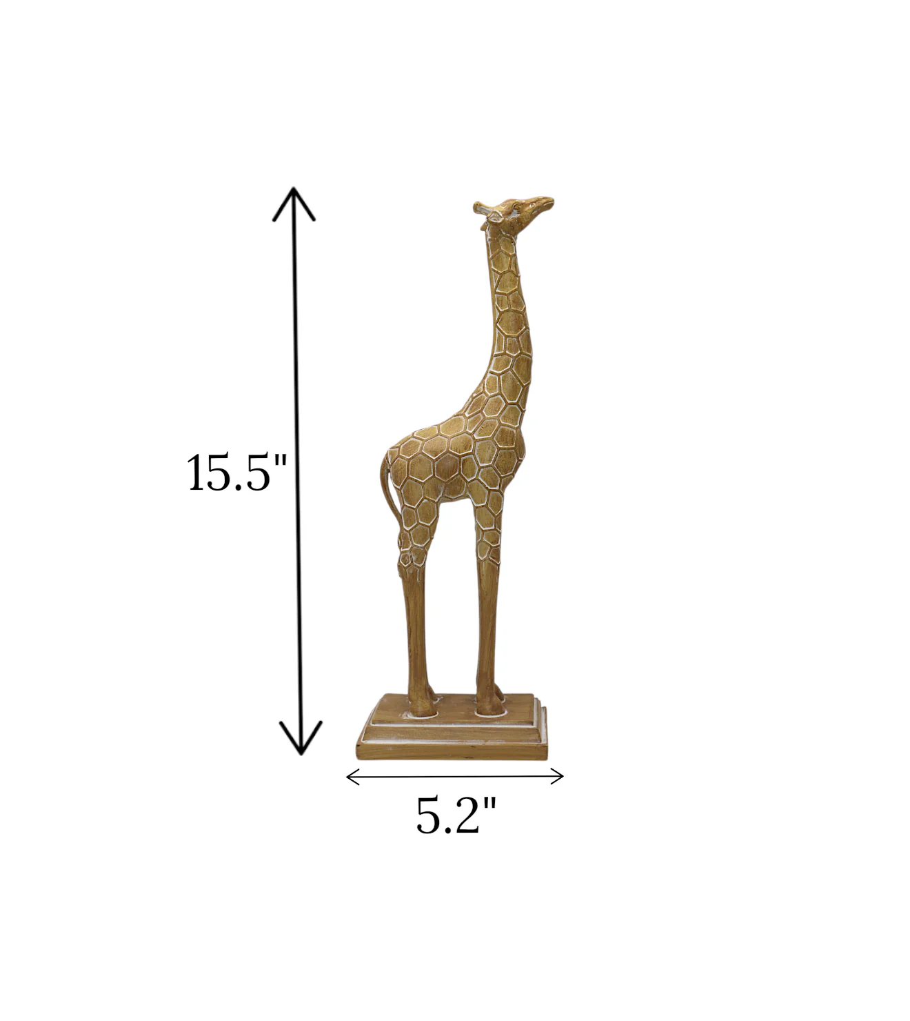 statue giraffe brown china 15.5x5.2 - Image 2