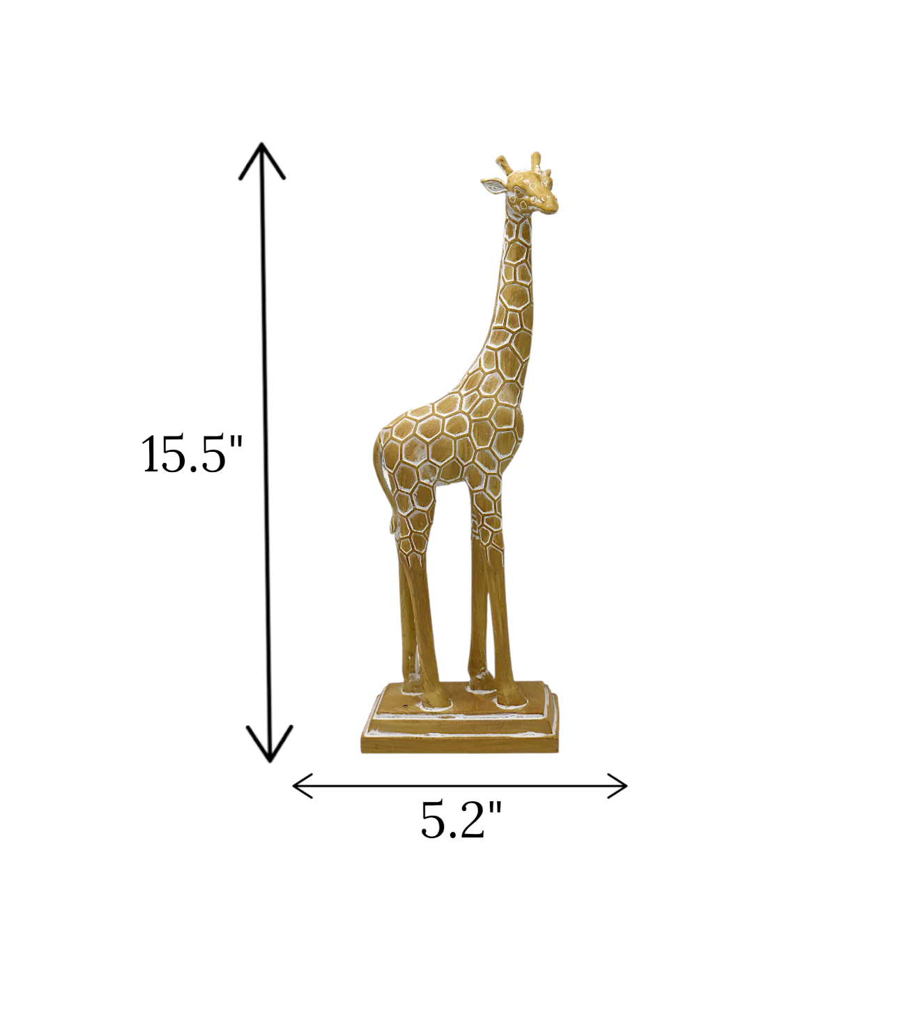 statue giraffe brown china 15.5x5.2 - Image 2