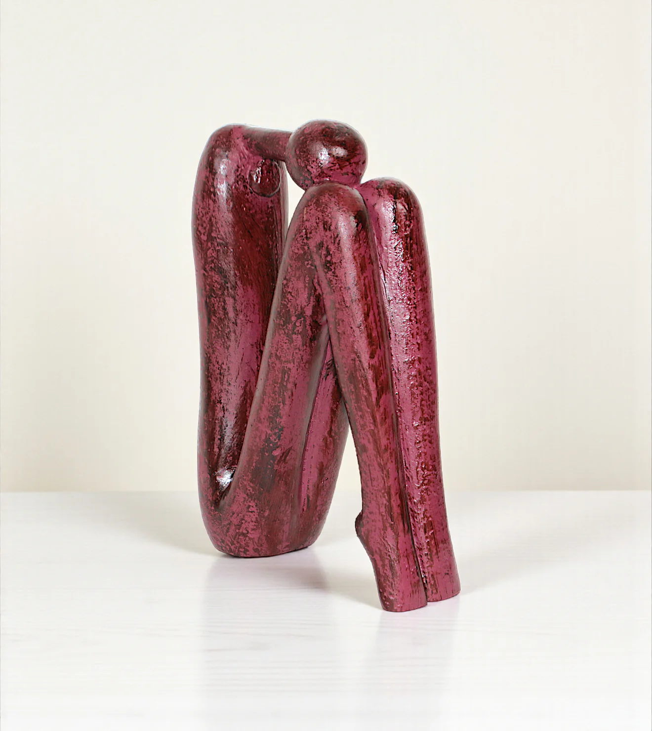 statue head down maroon china "7.5x2"