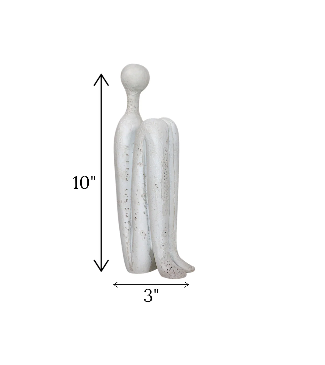 statue head down white china "10x3" - Image 2