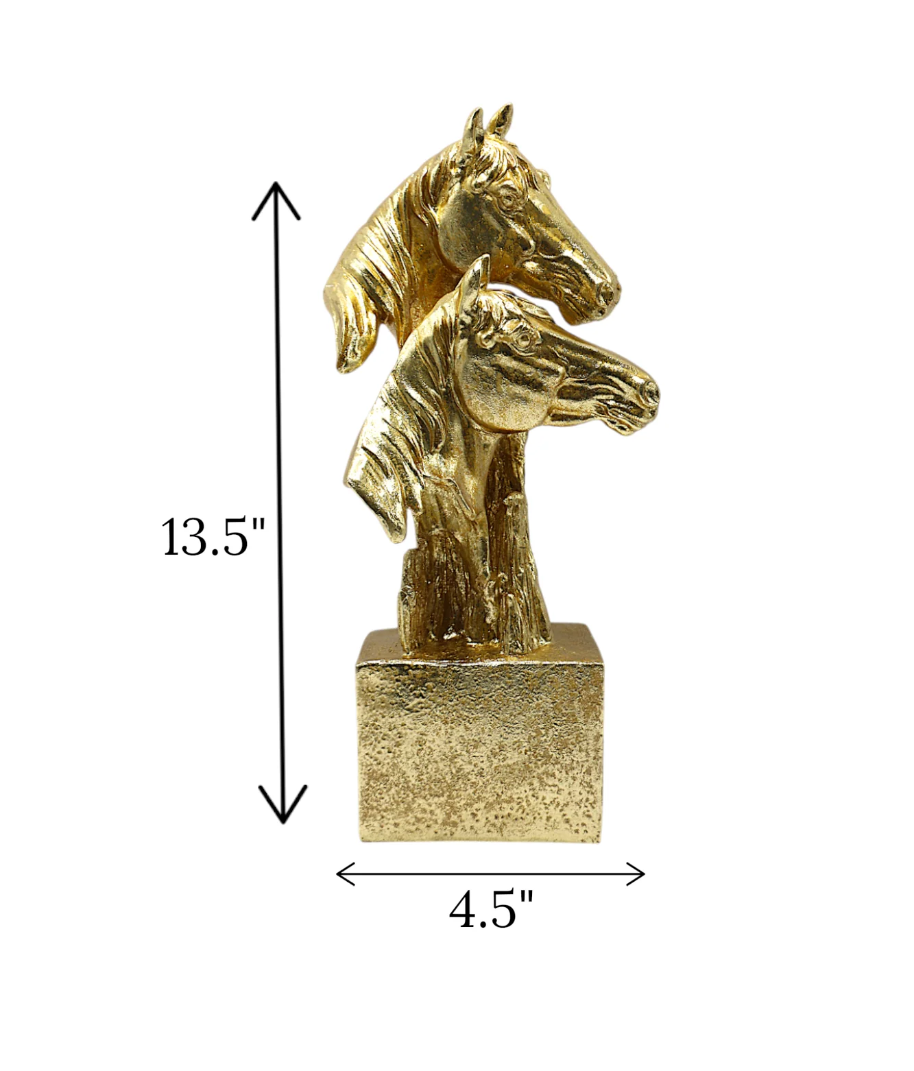 statue horse 2s golden china 13.5"x4.5" - Image 2