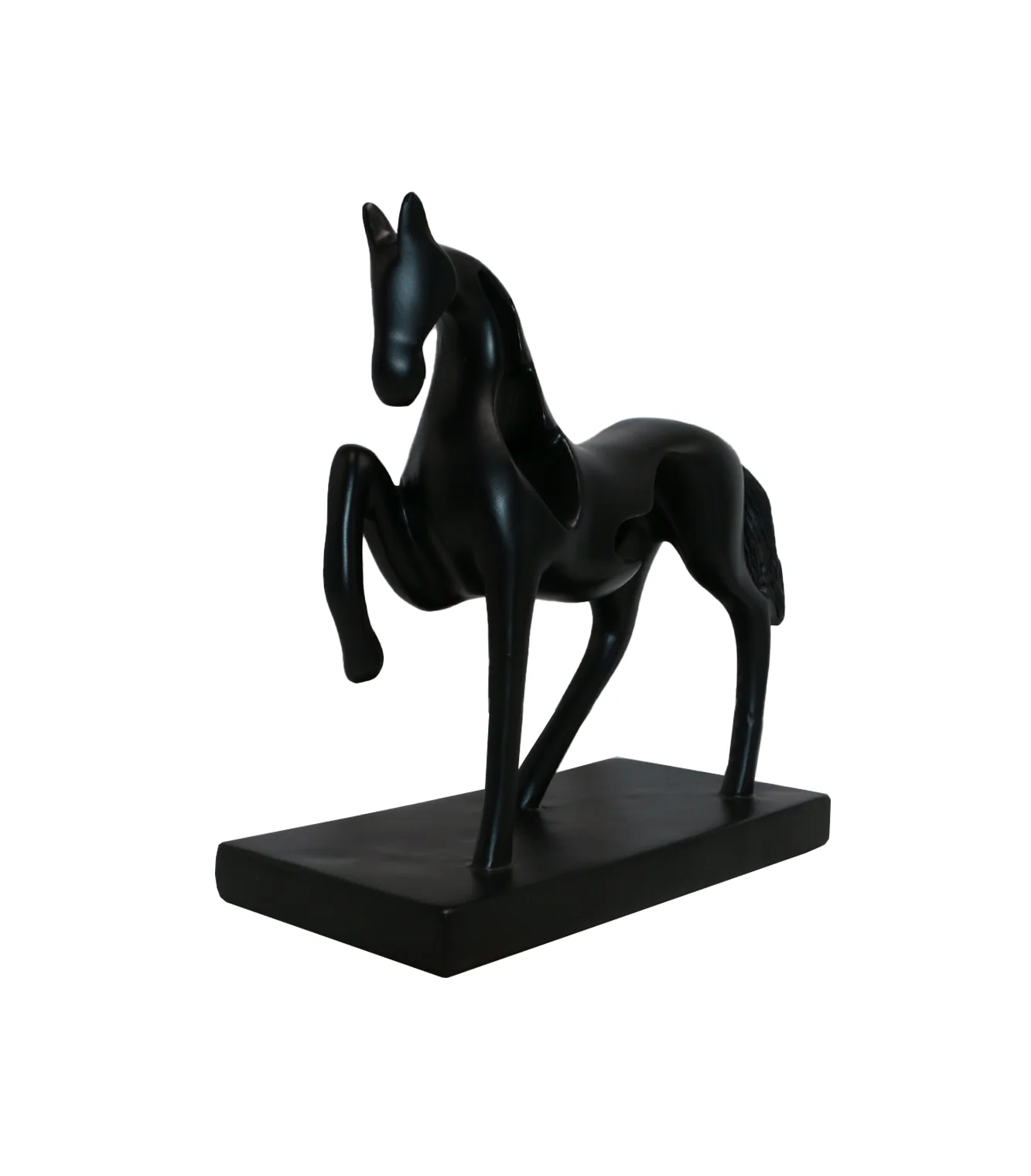 statue horse black china d348 - Image 3