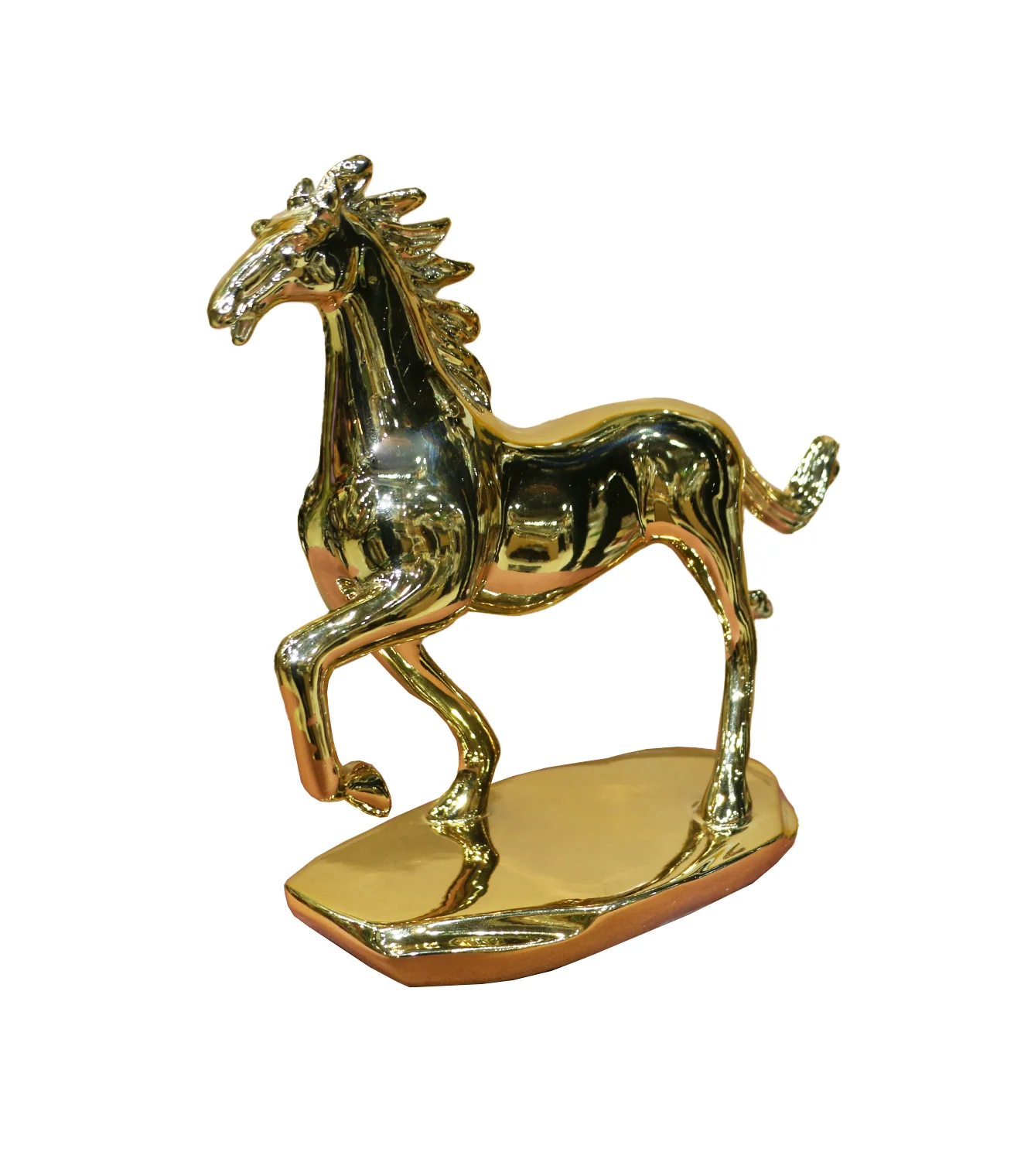 statue horse golden china - Image 2