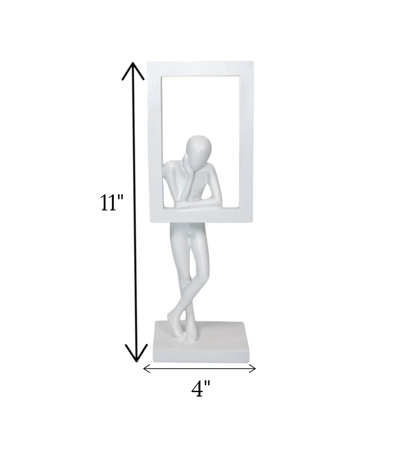 statue man standing rectangle white china - Image 2