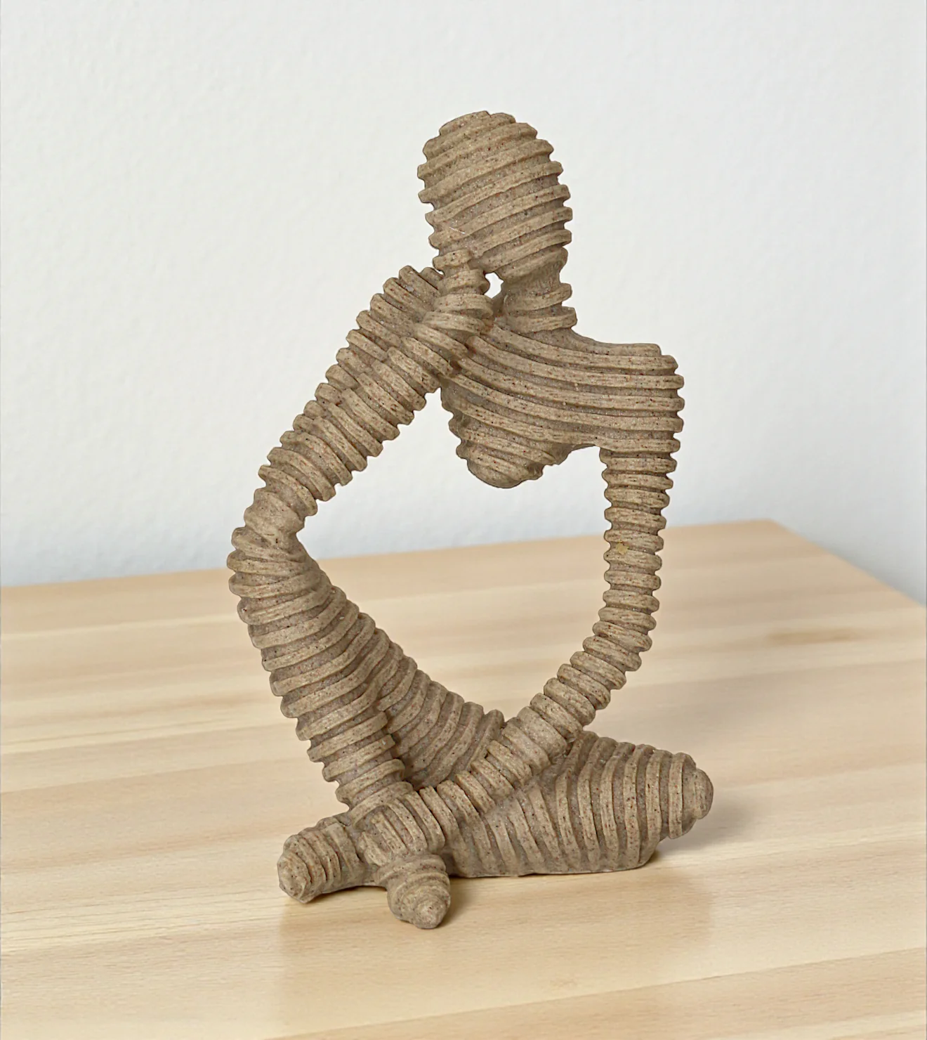 statue nordic thinker beige china "9x5"
