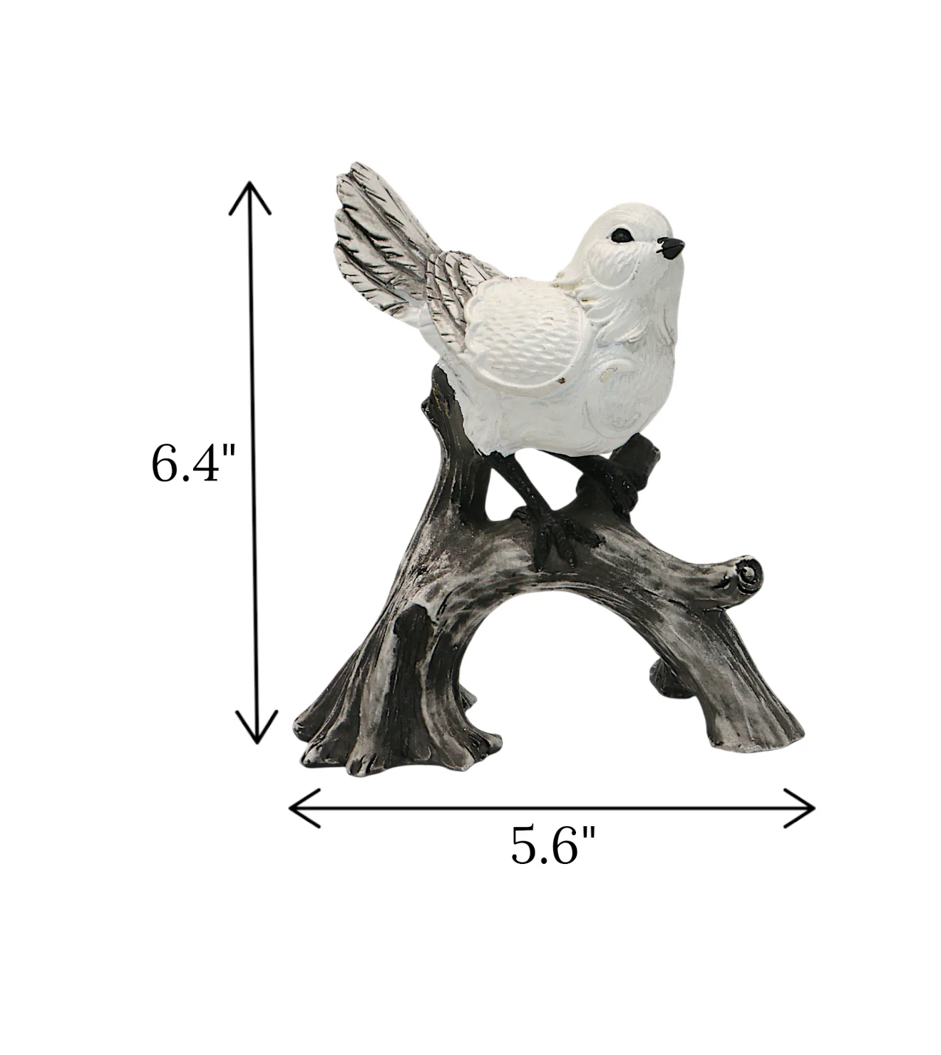 statue pegion sitting on tree white china 6.4x5.6 - Image 2