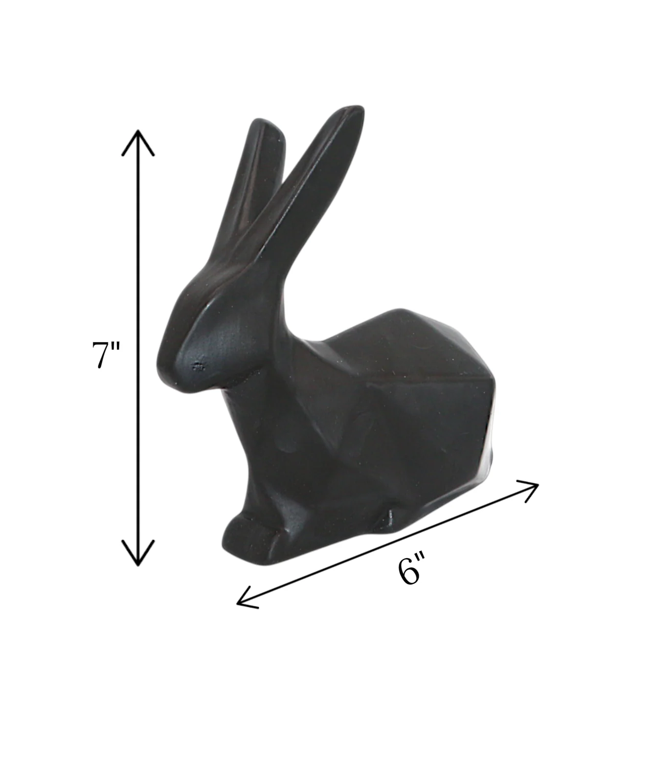 statue rabbit black china "7x6" - Image 2