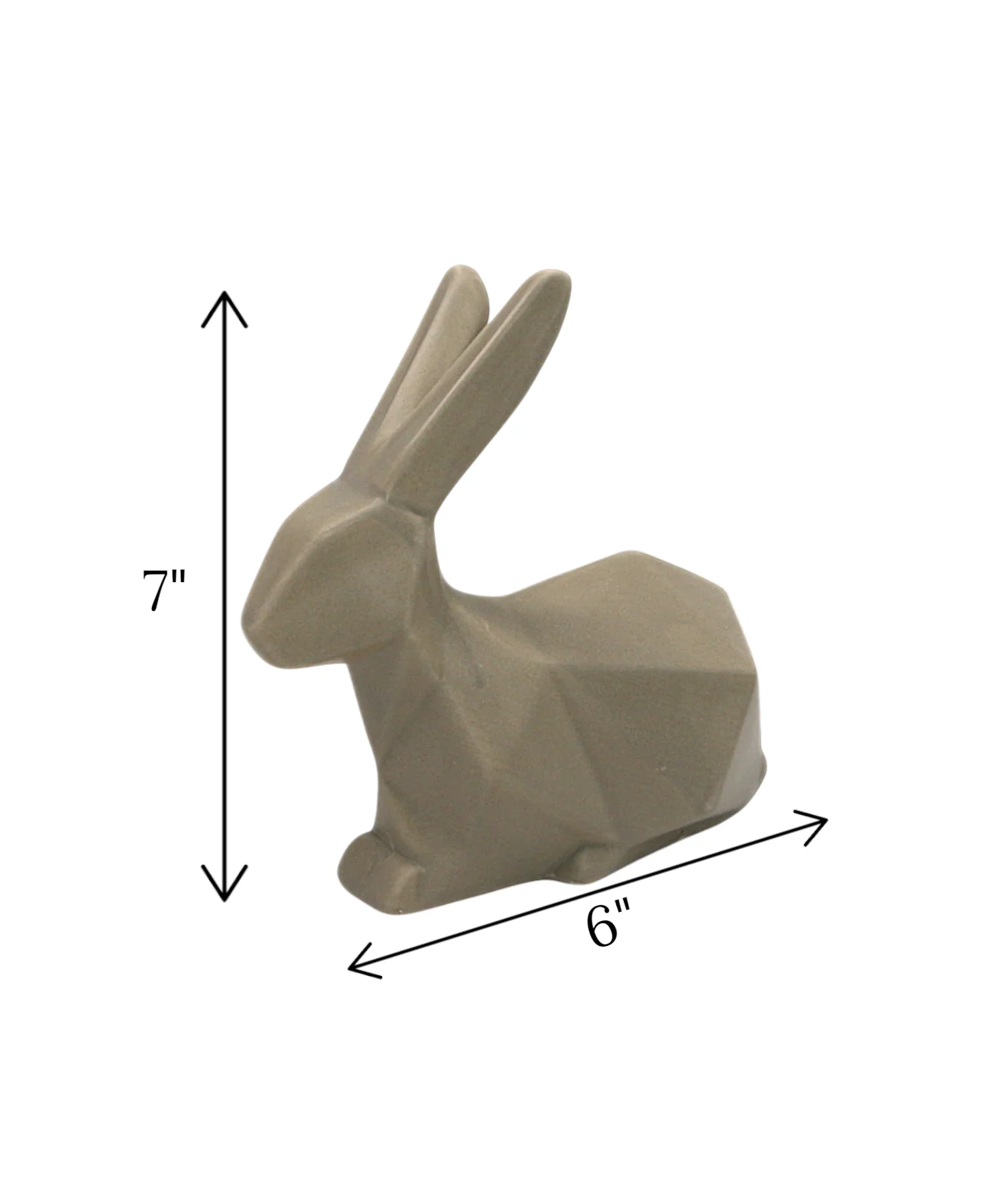 statue rabbit light brown china "7x6" - Image 2