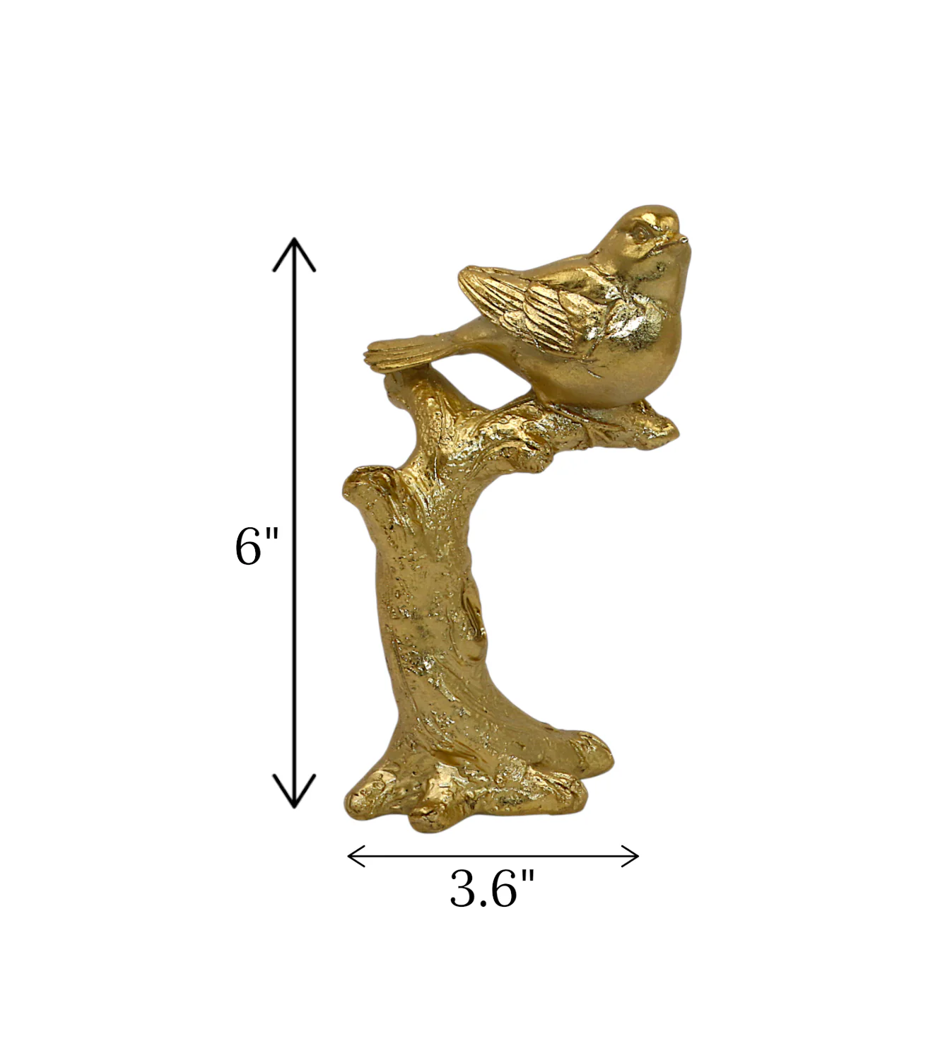 statue sparrow sit on tree golden china 6x3.6 - Image 2