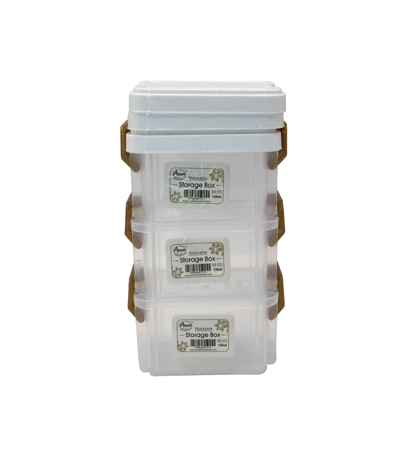 plastic storage box 130ml 3pc pak ah-231 - Image 2
