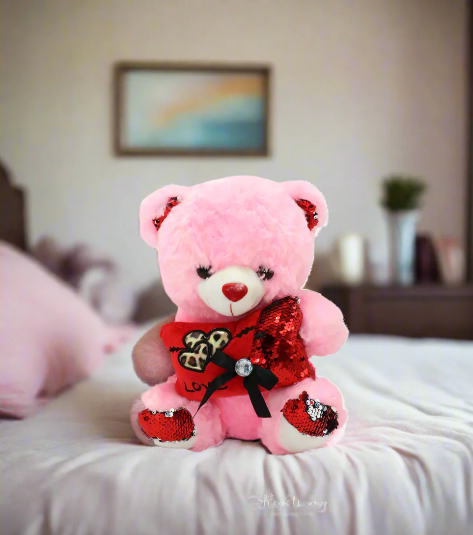 stuff bear heart 30cm happy birthday - Image 2