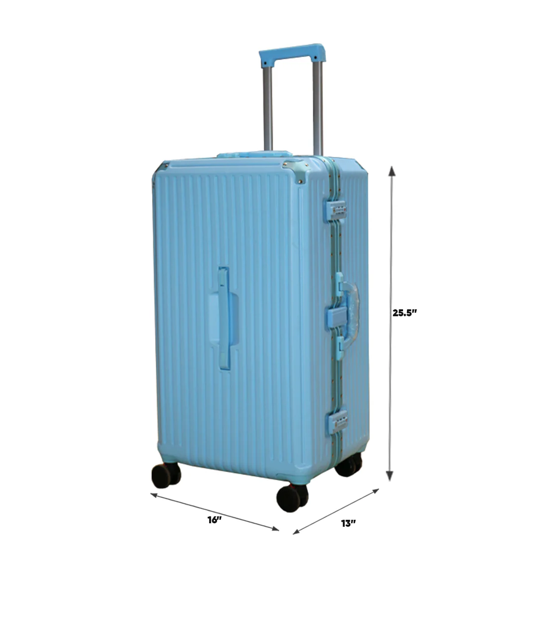 suitcase 3 handles, usb & glass holder 27.5" china - Image 2