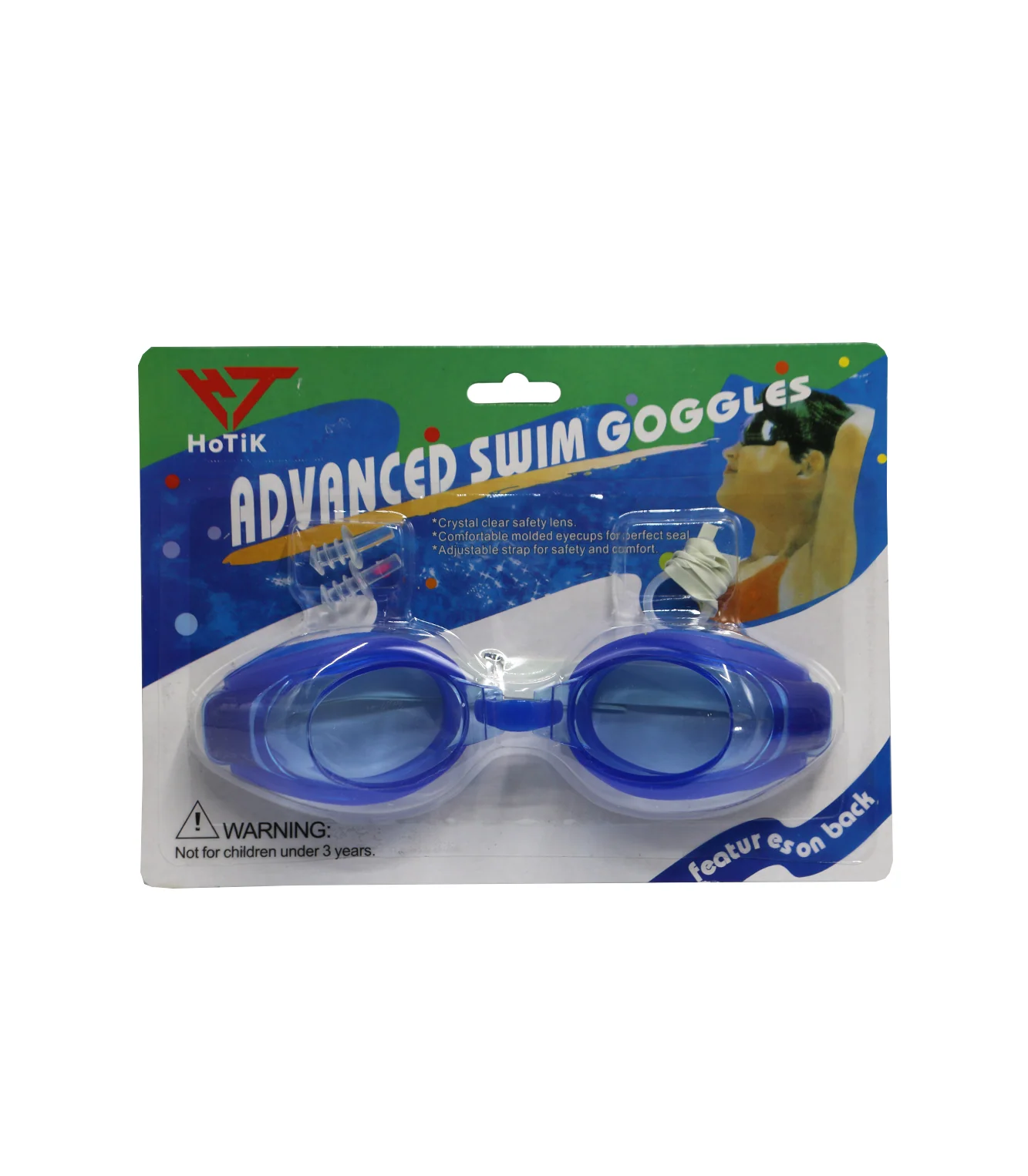 swimming goggles advanced with ear and nose plug card pack sy1198 - Image 2