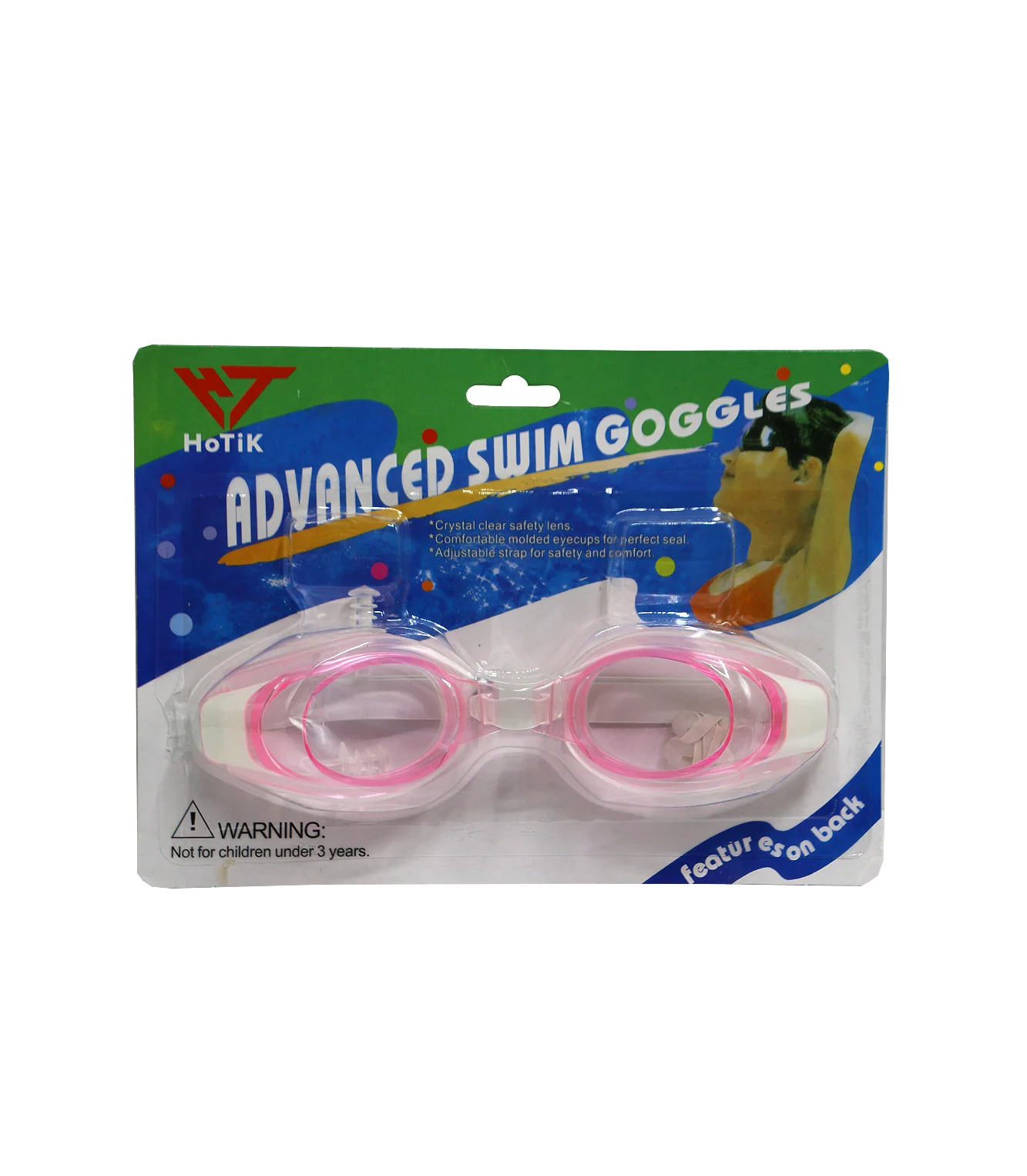 swimming goggles advanced with ear and nose plug card pack sy1198 - Image 4