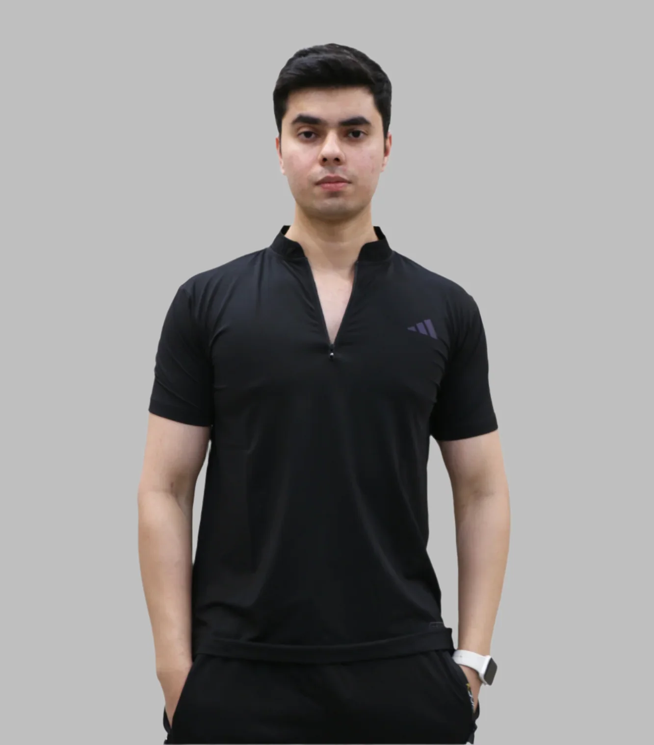 t shirt half sleeve adidas black f634 - Image 2