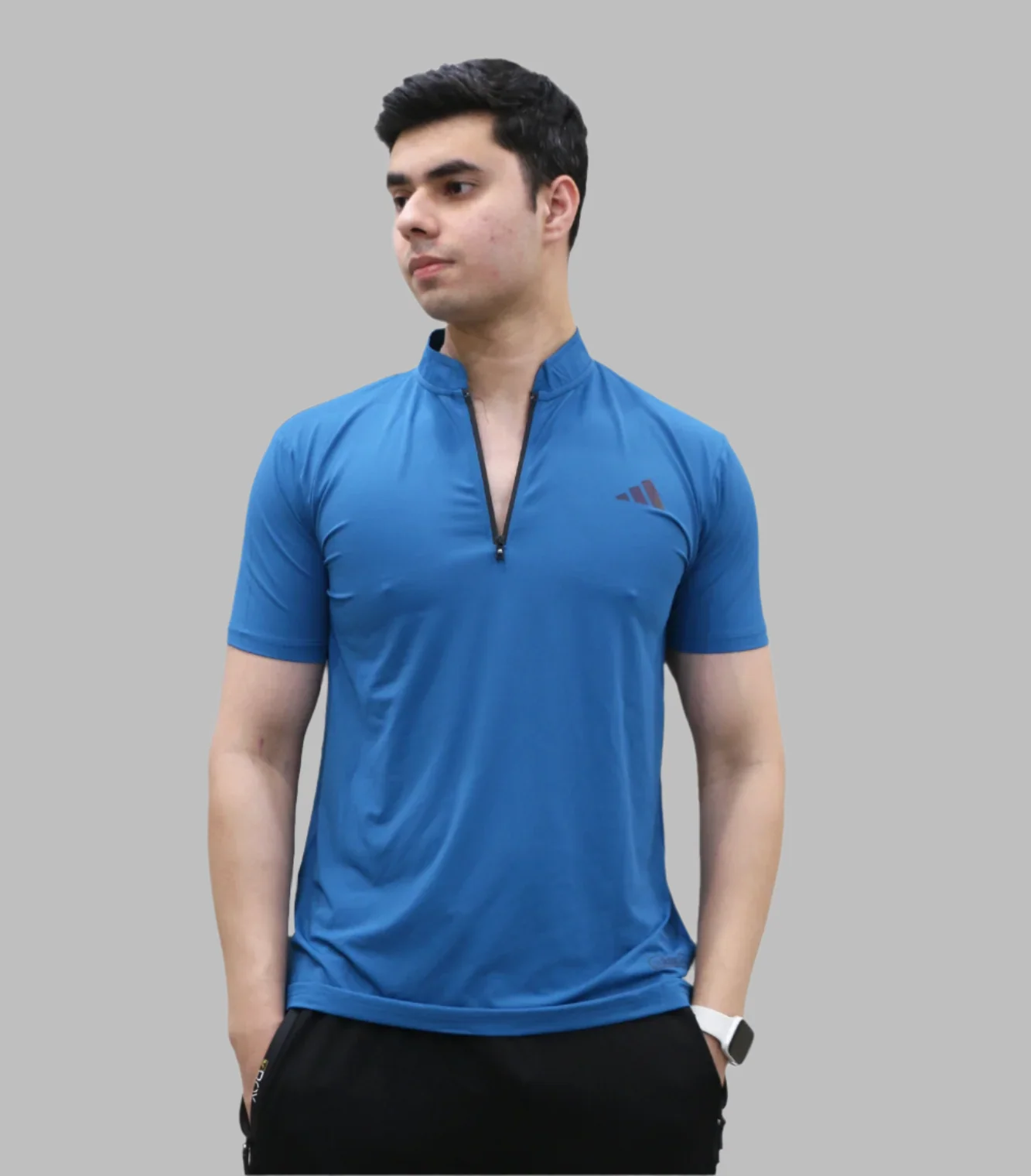 t shirt half sleeve adidas sea green f634 - Image 2