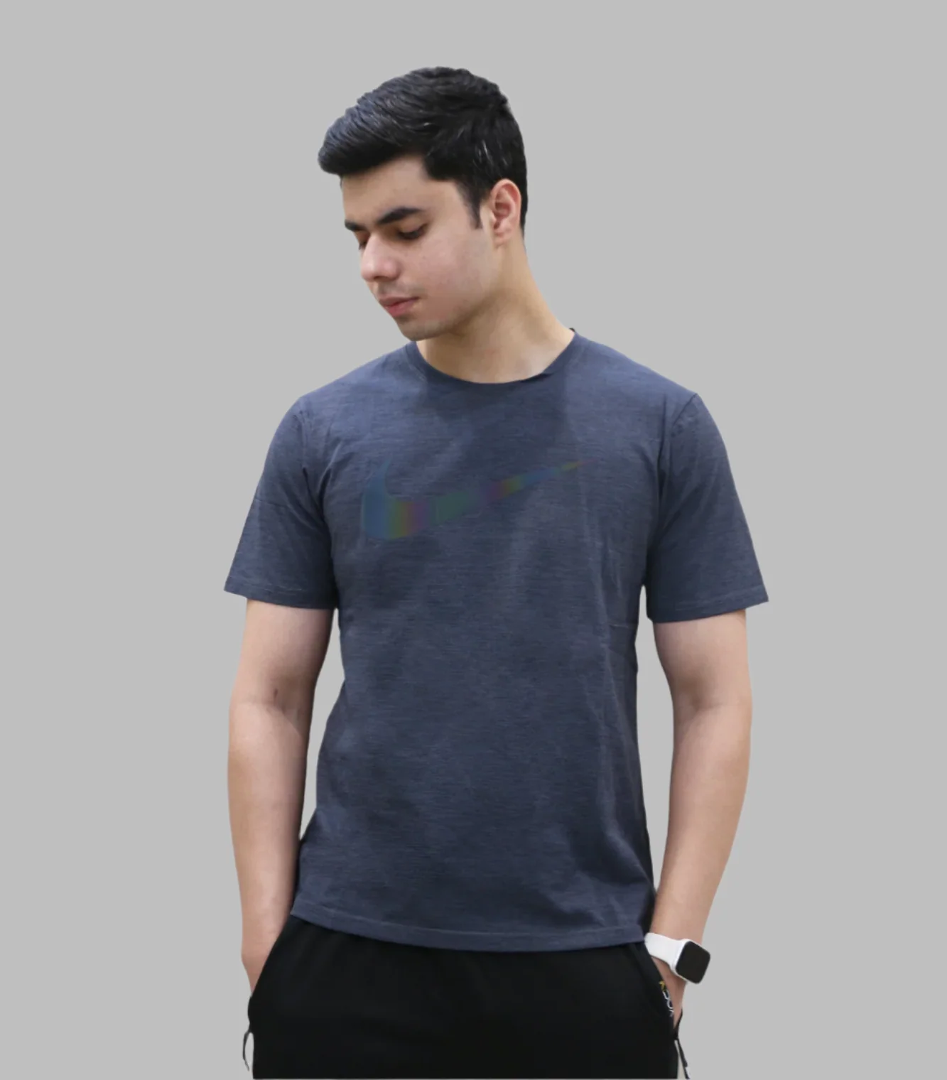 t shirt half sleeve dri fit nike dark grey 947 - Image 2