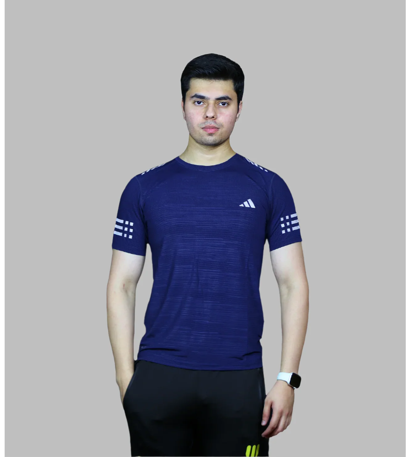 t shirt half sleeves adidas dark blue 6623