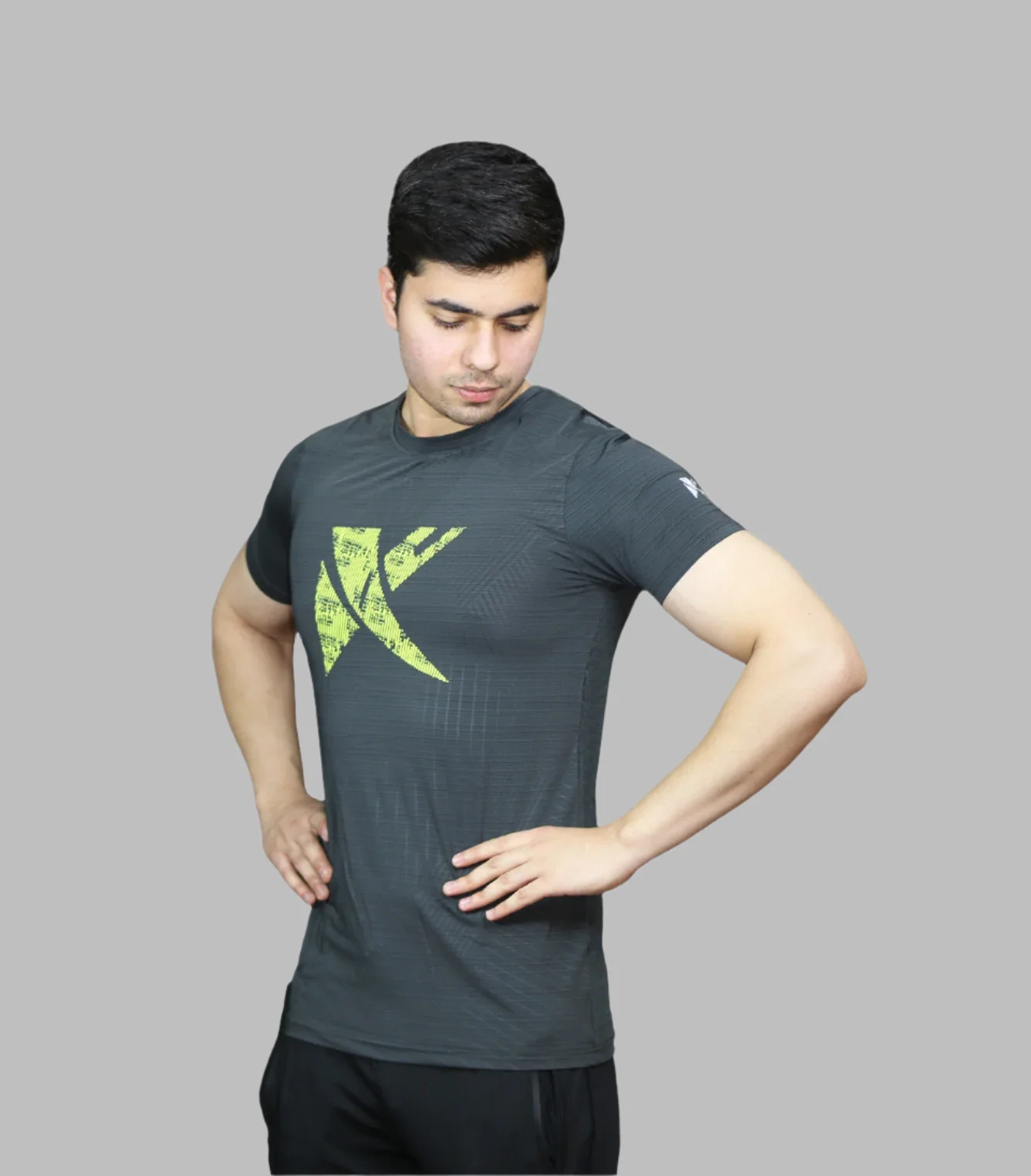 t shirt half sleeves k box dark grey 2204 - Image 2